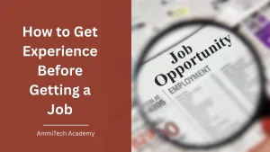 Student building work experience before getting a first job