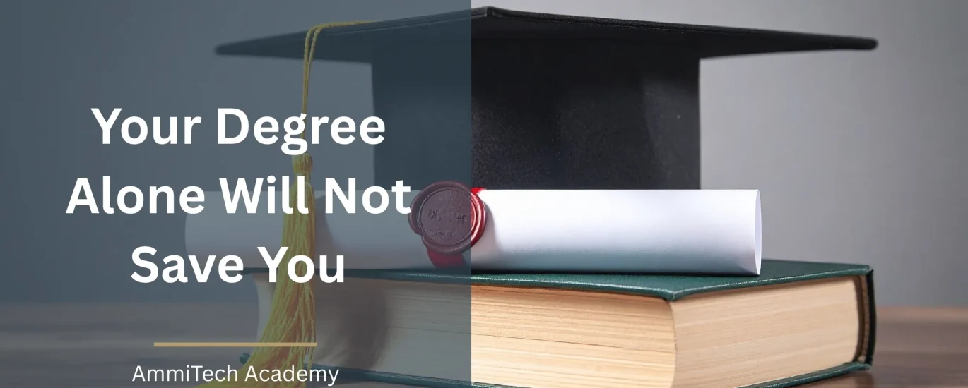 Student graduating with a degree while building practical career skills